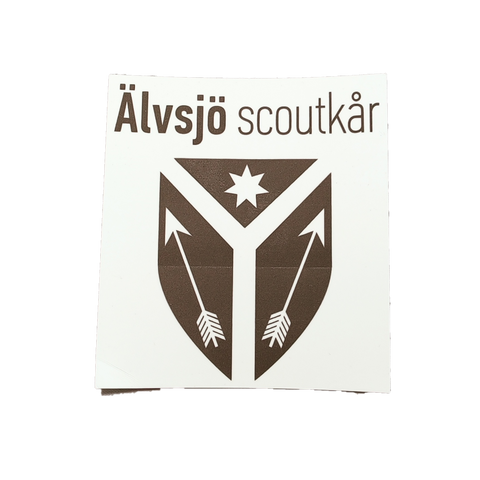Klistermärke Älvsjö scoutkårs sköld